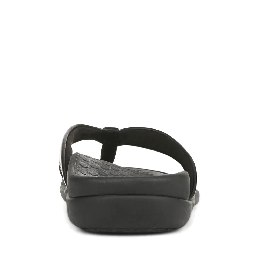 Vionic Damen Shore Zehensteg Flip-Flop Sandale in Schwarz