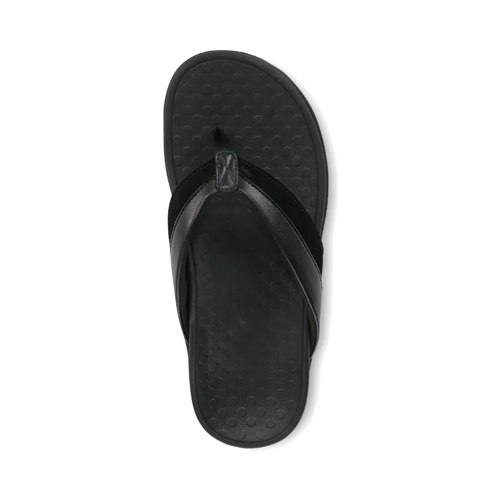 Vionic Damen Shore Zehensteg Flip-Flop Sandale in Schwarz