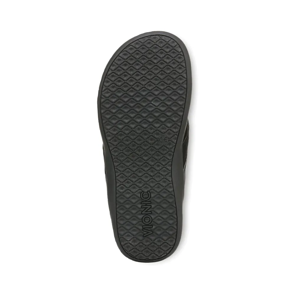 Vionic Damen Shore Zehensteg Flip-Flop Sandale in Schwarz