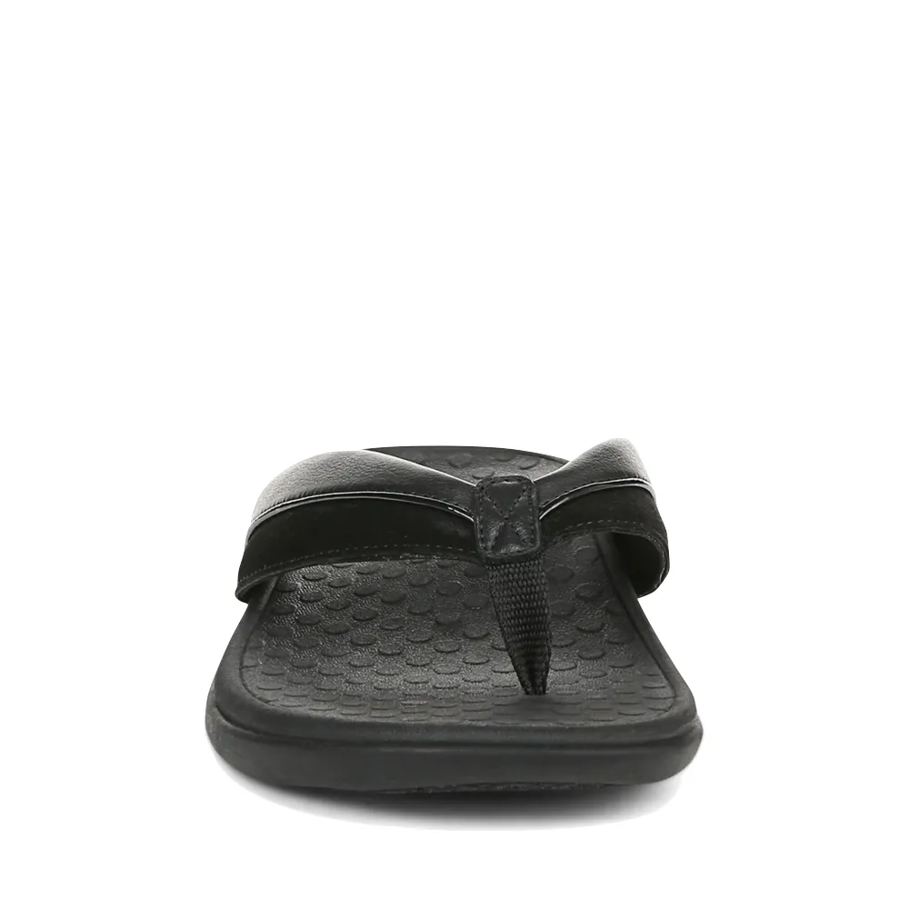 Vionic Damen Shore Zehensteg Flip-Flop Sandale in Schwarz