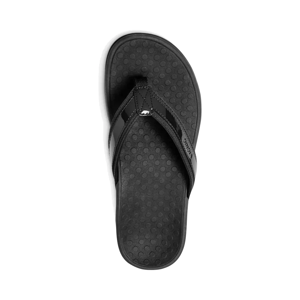 Vionic Damen Tide II Flip-Flop Sandale in Schwarz