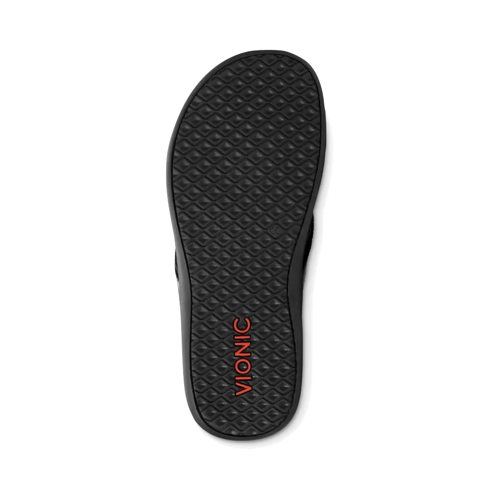 Vionic Damen Tide II Flip-Flop Sandale in Schwarz