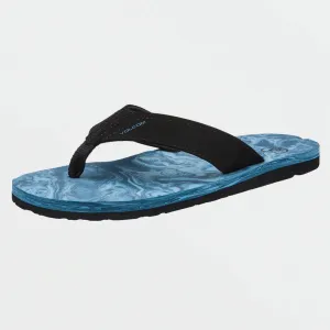 Volcom Herren Victor Sandale - Gealterter Indigo Wirbel