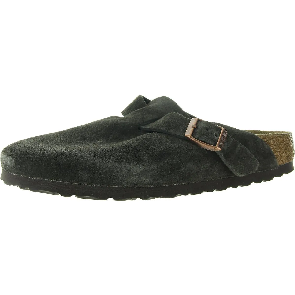 Damen-Schnallen-Leder-Clogs