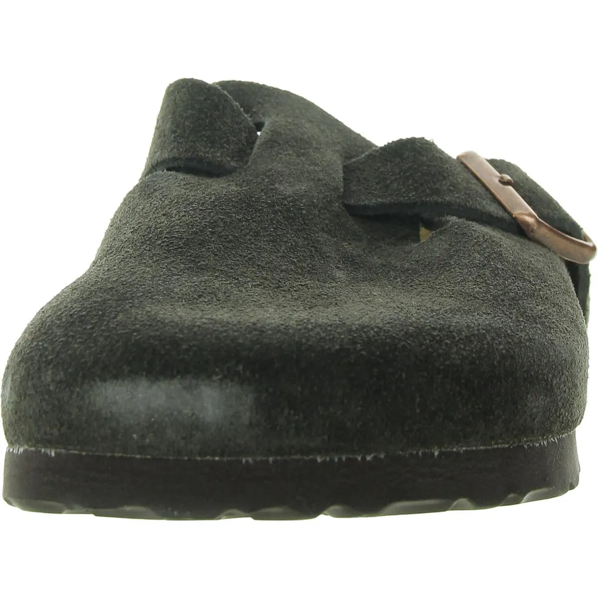 Damen-Schnallen-Leder-Clogs