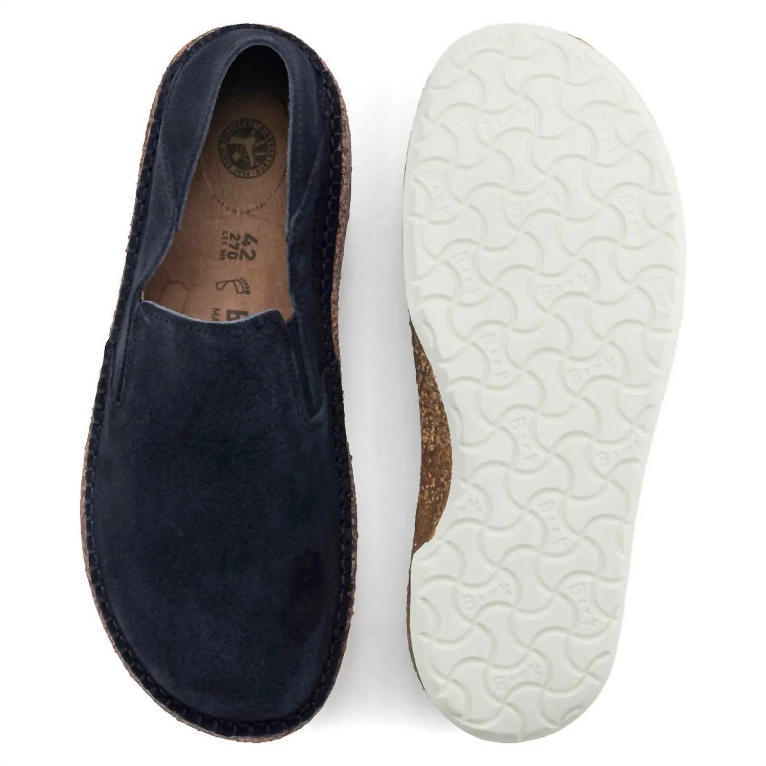Damen Callan Wildleder-Slip-On - Schmale Weite in Marineblau