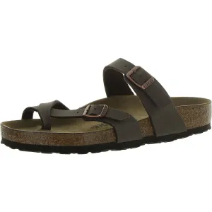 Damen Kunstleder-Sandalen mit offener Spitze