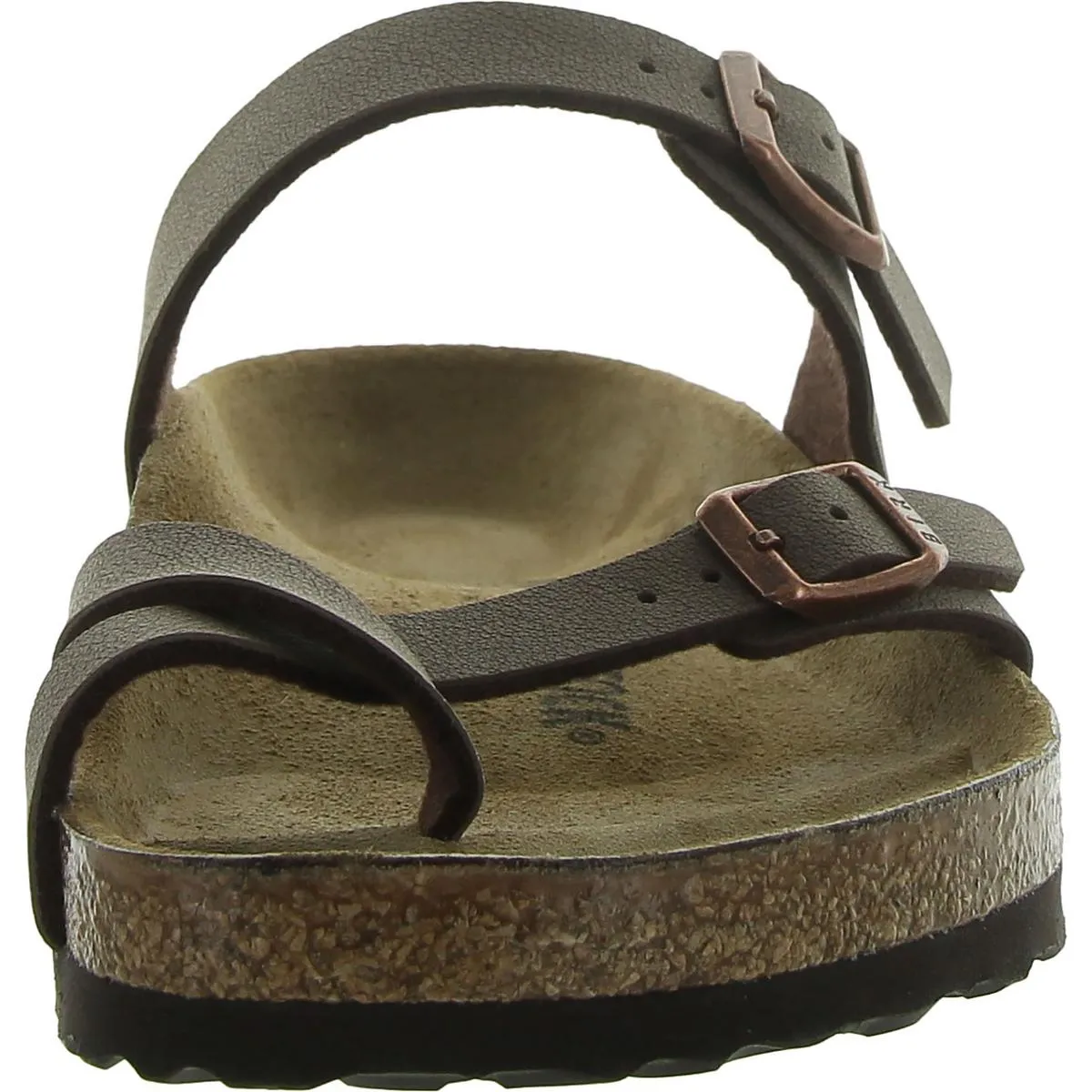 Damen Kunstleder-Sandalen mit offener Spitze