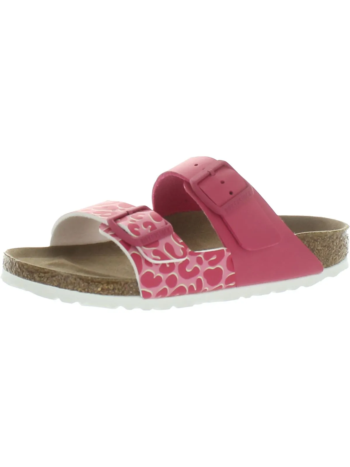 Damen Kunstleder-Slide-Sandalen