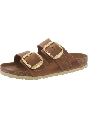 Damen Kunstleder Schlupf-Sandalen