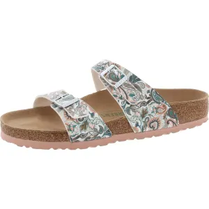 Damen Schnürsenkellose Ledersandalen