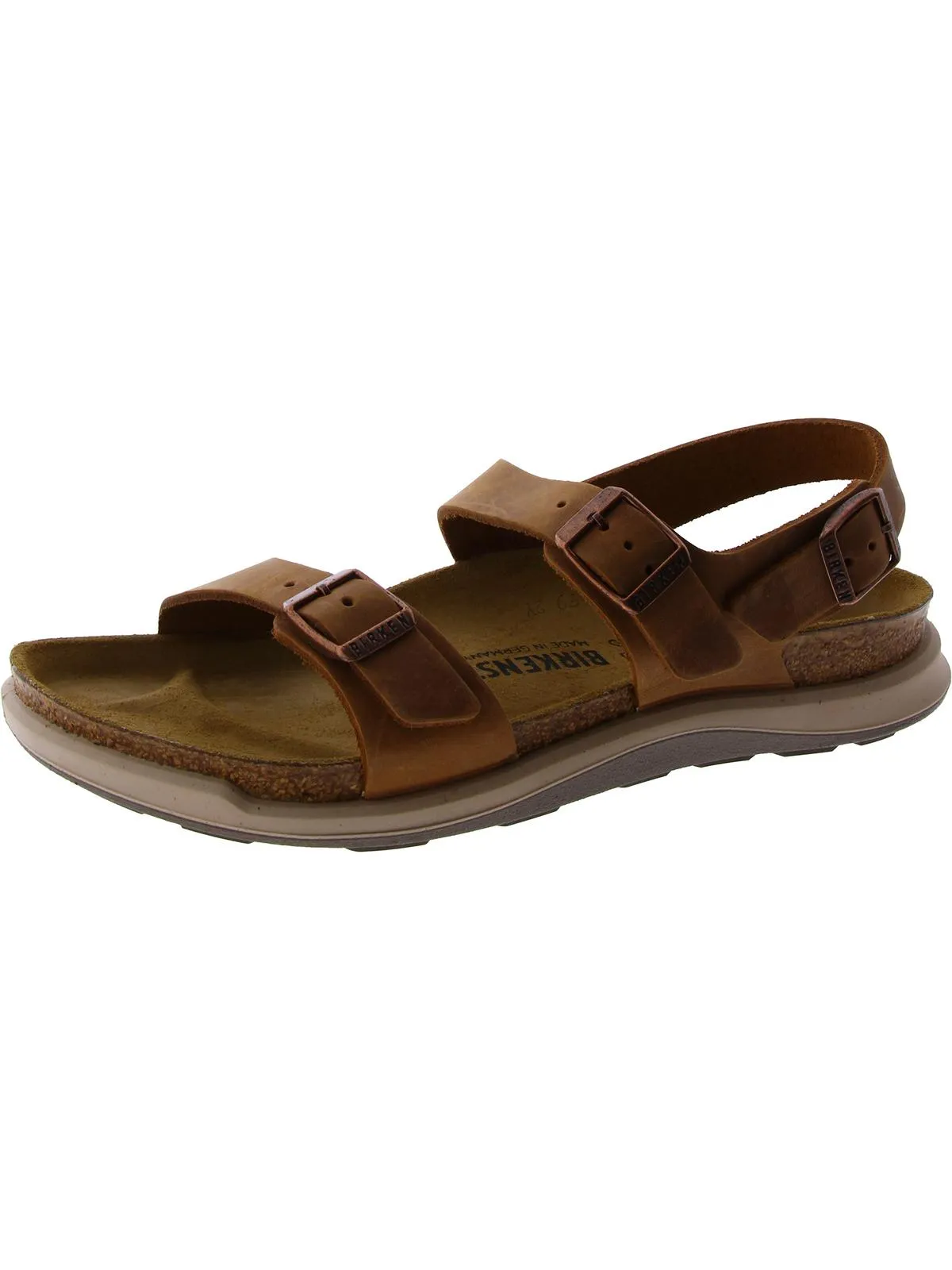 Damen Leder-Fußbett Riemchensandalen