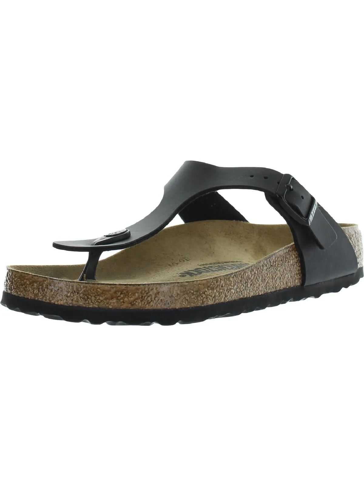 Damen Metallisch-Leder Schlupfsandalen