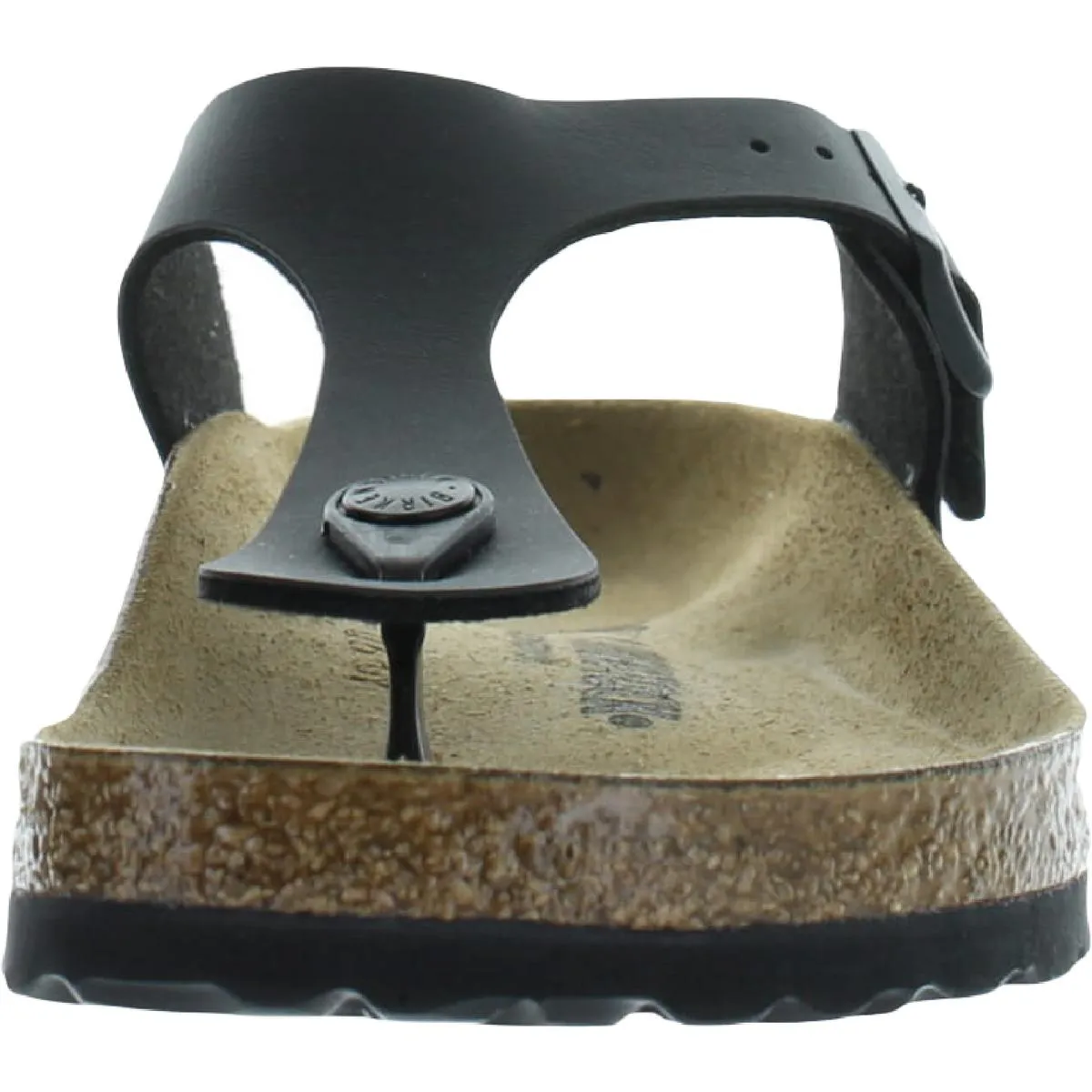 Damen Metallisch-Leder Schlupfsandalen