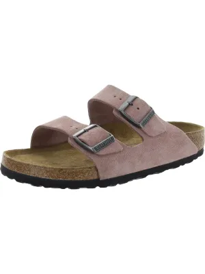 Damen Leder Schlupf-Sandalen mit Fußbett