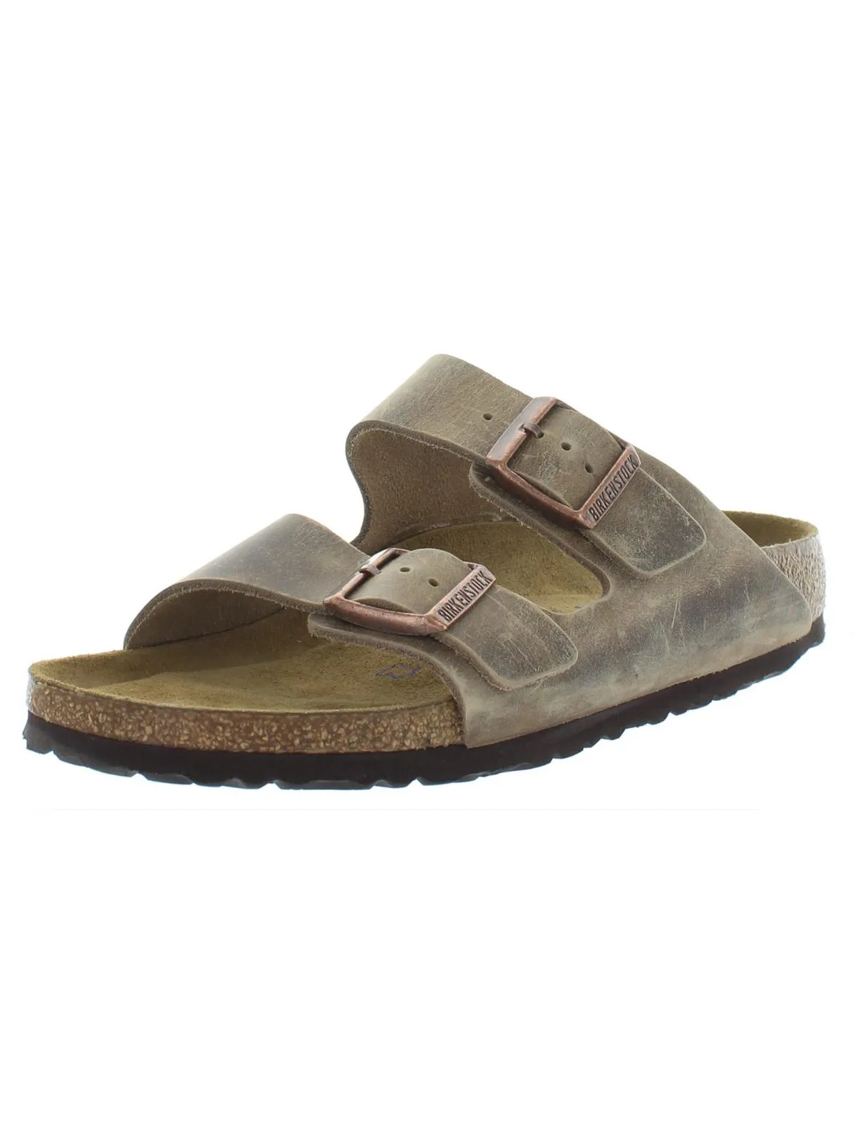 Damen Leder Schlupf-Sandalen mit Fußbett
