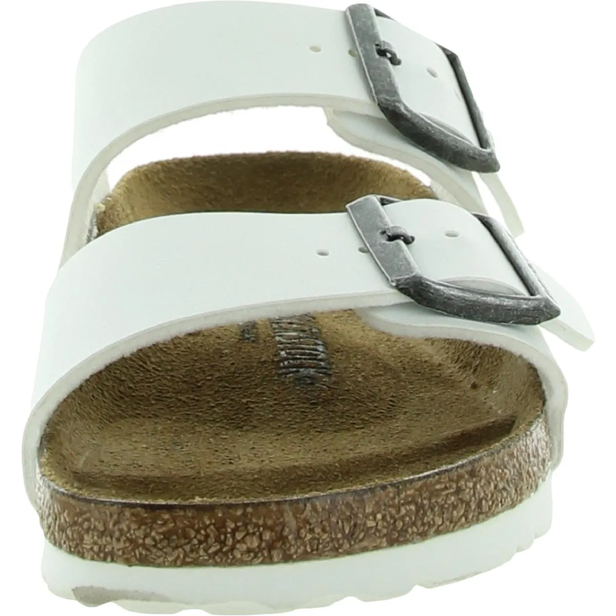 Damen Leder Schlupf-Sandalen mit Fußbett