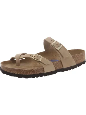 Damen-Sandalen mit Leder-Fußbett und Riemchen