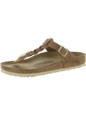 Damen-Lederslipper mit T-Band
