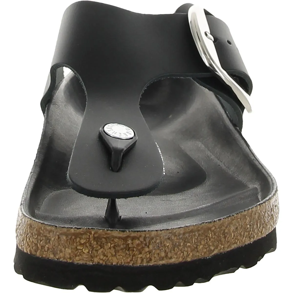 Damen-Ledersandalen mit T-Band und String