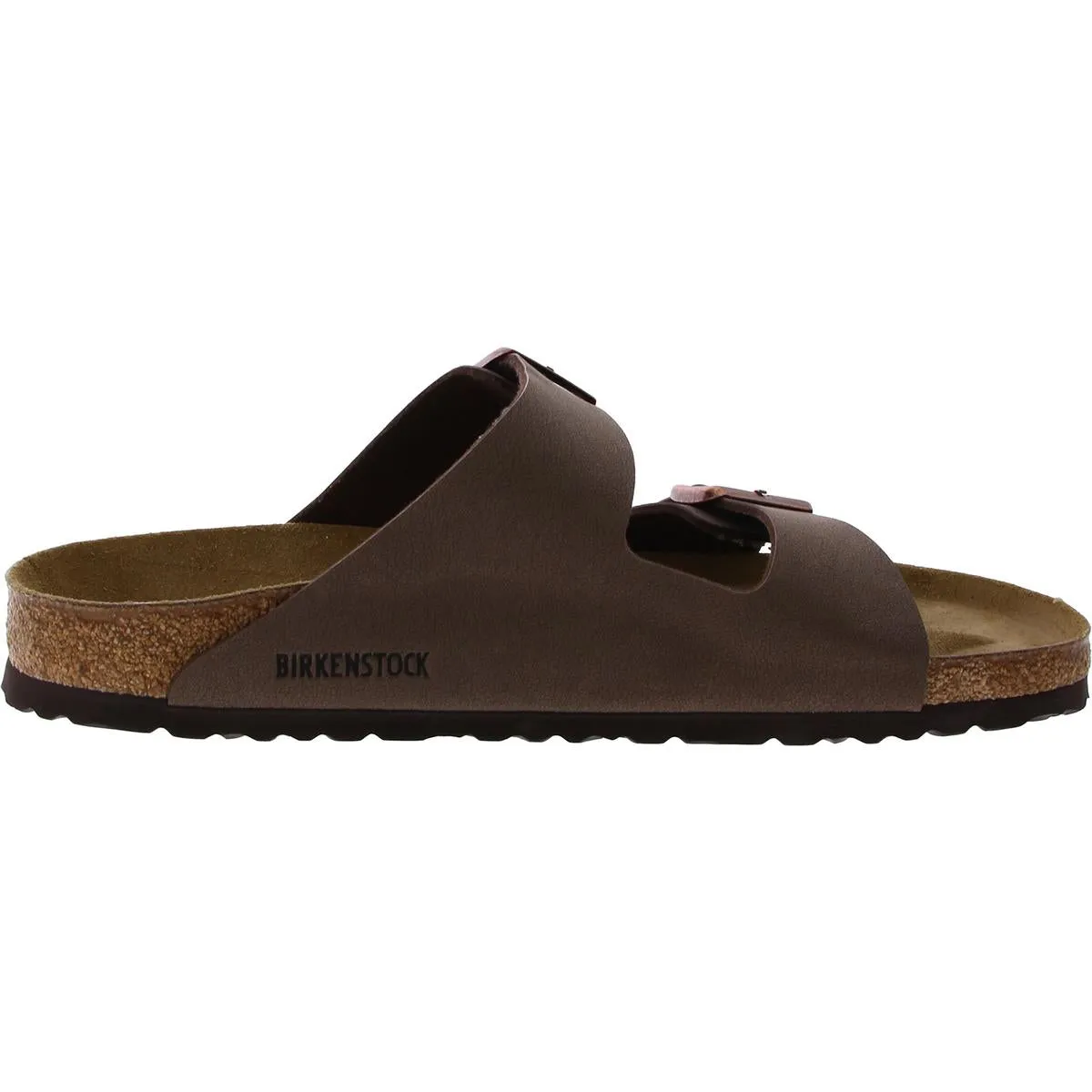 Damen-Ledersandalen mit zwei Riemen und Klettverschluss