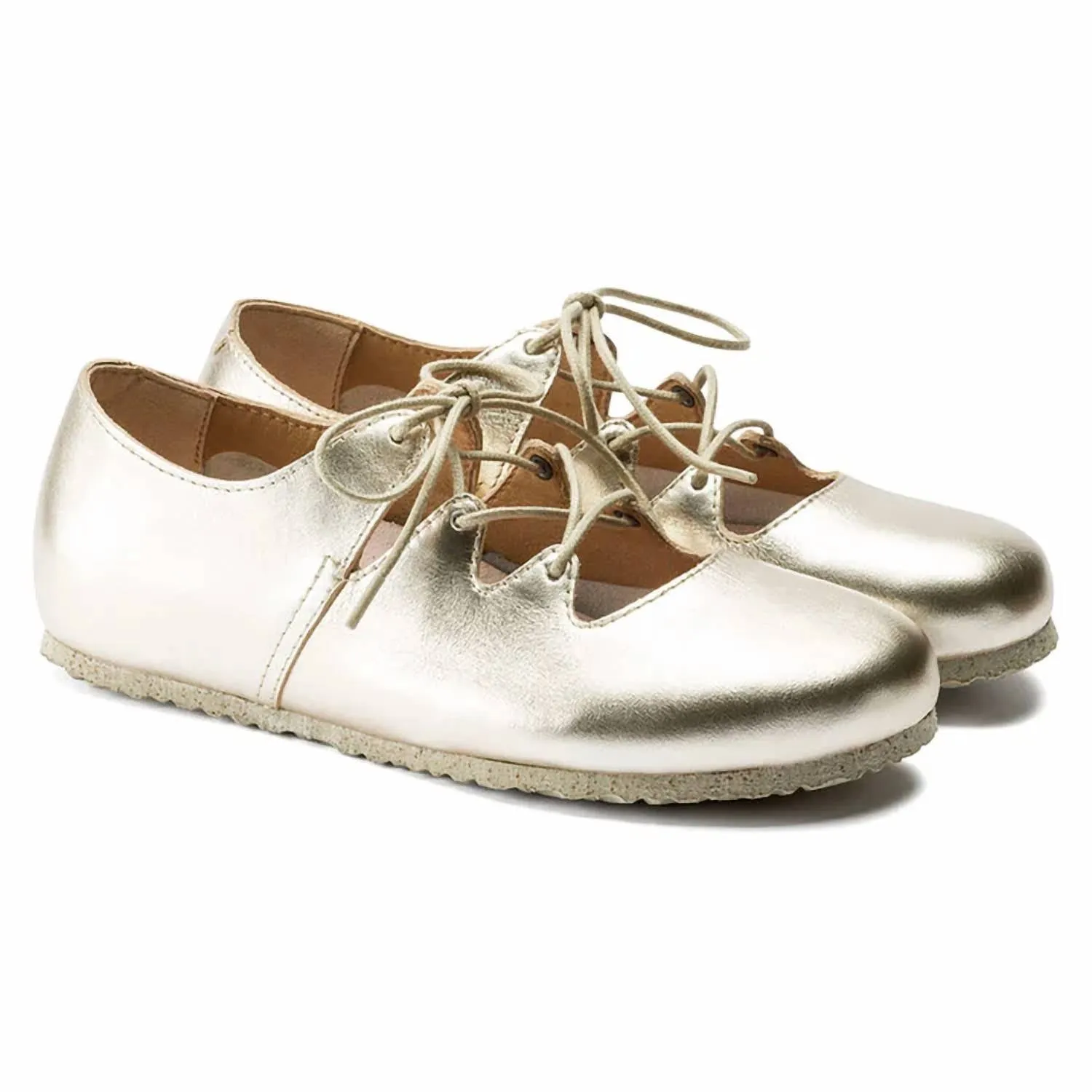 Damen Rye Schnürballerinas - Schmale Weite in Gold