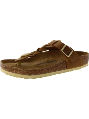 Damen Wildleder Sandalen mit Rundkappe und Zehensteg