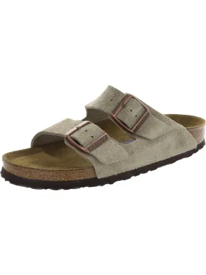 Damen Wildleder Schlupf-Sandalen mit Fußbett