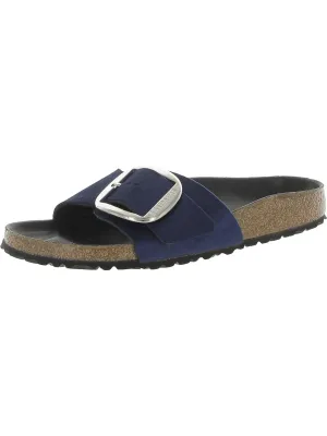 Damen Samt Peep-Toe Slides Sandalen