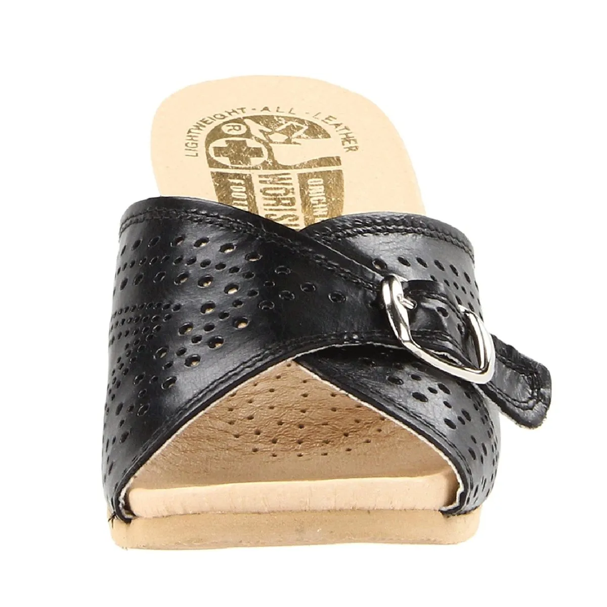 Worishofer Damen 251 Slide Schwarz Leder