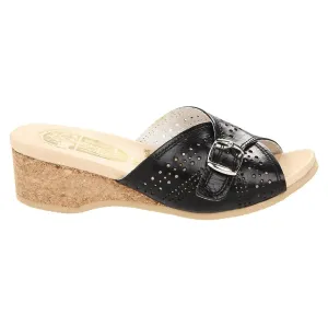 Worishofer Damen 251 Slide Schwarz Leder
