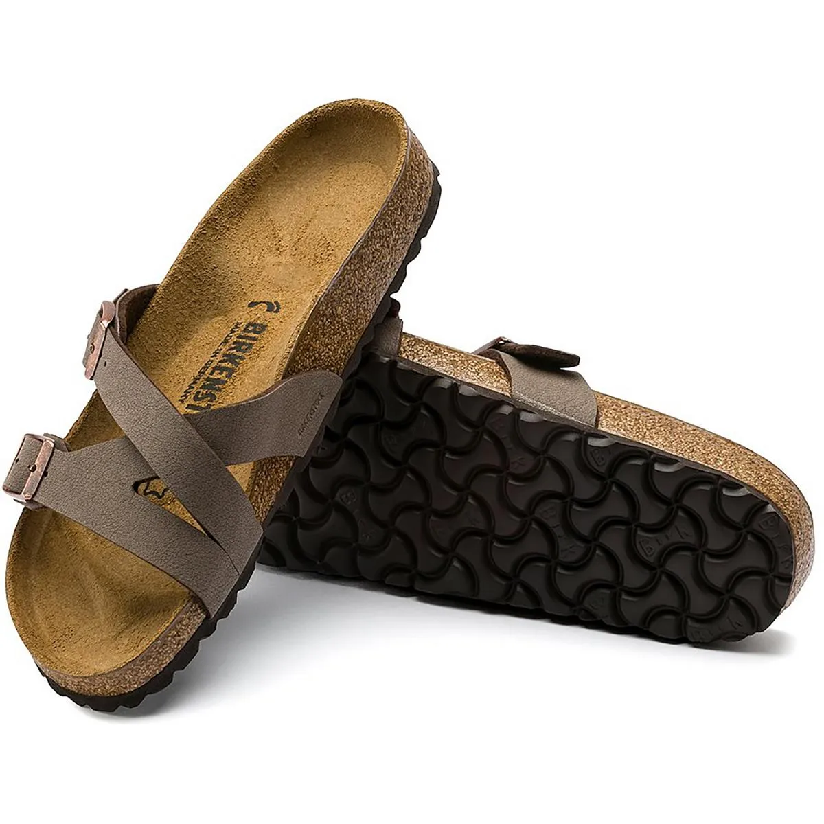 Yao Balance Damen Sandalen mit Schnalle und Korkfußbett