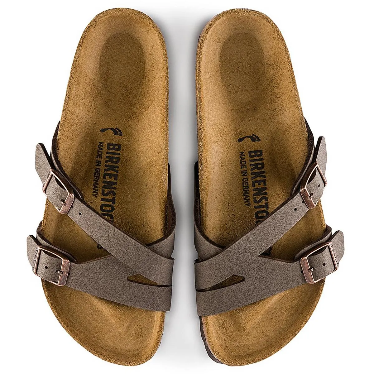 Yao Balance Damen Sandalen mit Schnalle und Korkfußbett