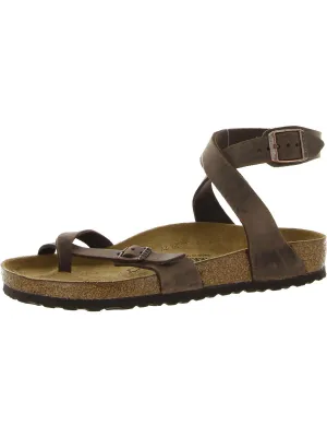 Yara Damen Leder-Thong Flache Sandalen