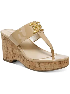 Yardlie Damen Patent-Kork Keil-Sandalen Ecco Schuhe