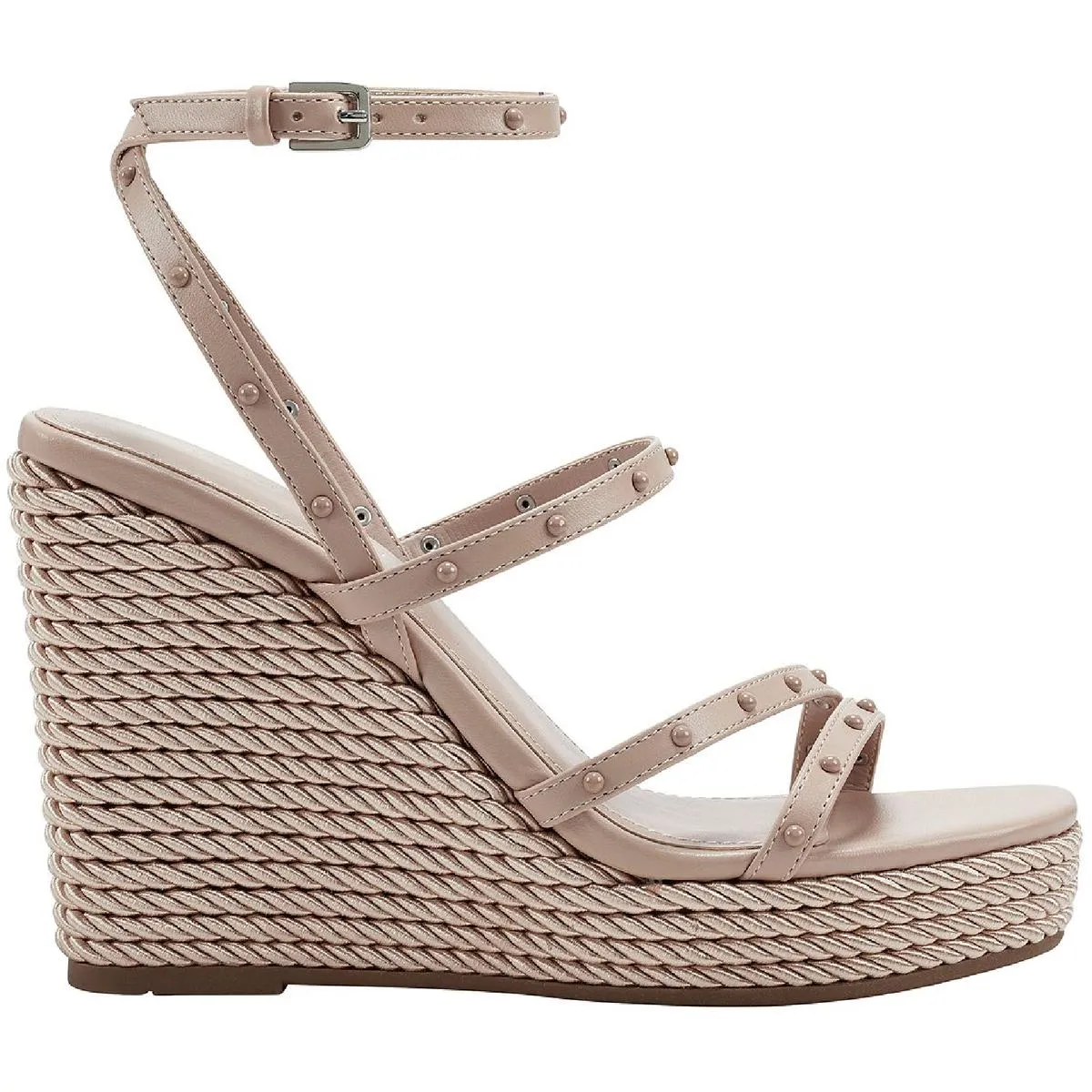 Zig Damen Kunstleder Nieten Keil-Sandalen Ecco Schuhe