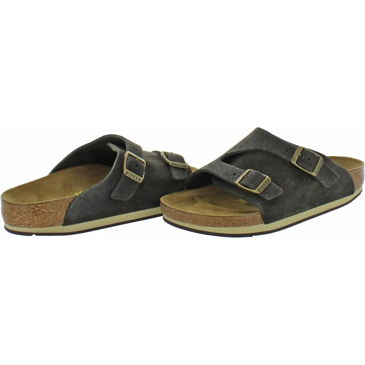 Zürich BS Damen Wildleder Schlupf-Sandalen mit Fußbett