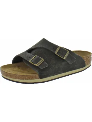 Zürich BS Damen Wildleder Schlupf-Sandalen mit Fußbett
